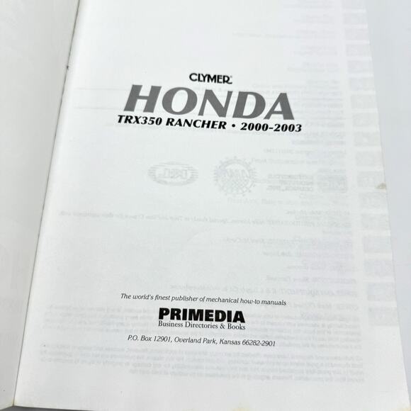 Clymer Service Manual M200 Honda Rancher TRX350 2000-2003 ATV Repair Maintenance - Picture 5 of 9